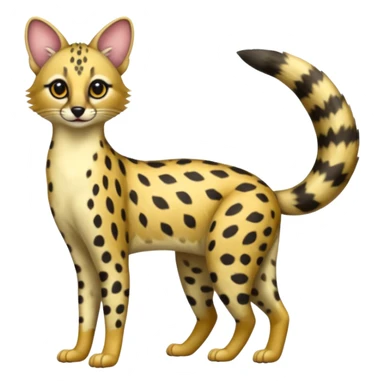 Genet-Serval-Civet-fusion-hybrid, full body sticker