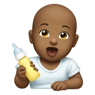 Sucking on a bottle sticker