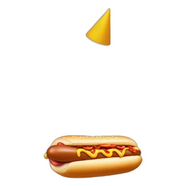 Someone eating a hotdog with a party hat on sticker