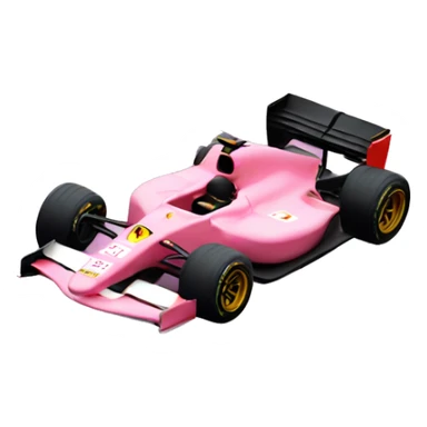 Formula 1 car ferrari number 16 with a pastel pink bow on top sticker