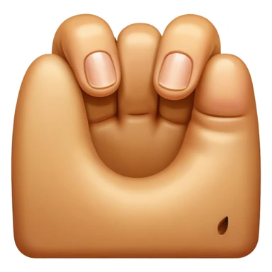 The thumb (from the 👍 emoji) goes into a hole on top of it sticker