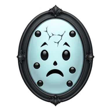 Haunted Mirror with some black dots on it  sticker