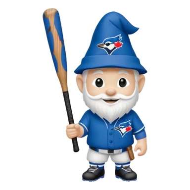 Toronto Blue Jays gnome holding a bat sticker