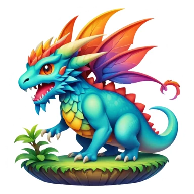  legendary complex gradients aesthetic-Fakémon-creature-scenery sticker