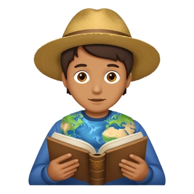 someone who is reading a book to learn the history of our planet  sticker