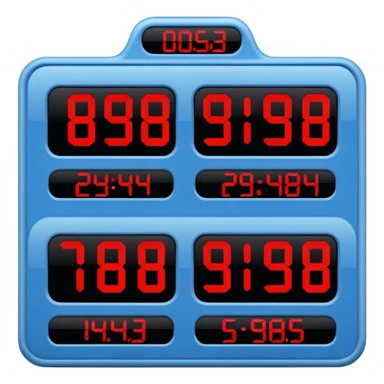 scoreboard blue (#00A3E0) and red (#F9423A) sticker
