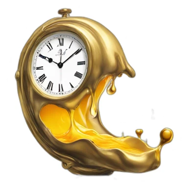 Salvador Dali Melting clock sticker