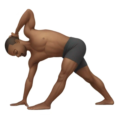 Back bend yoga male sticker