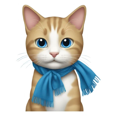 Cat with a blue scarf sticker