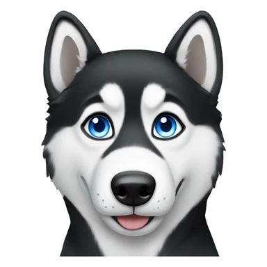 Black and white husky with blue eyes  sticker