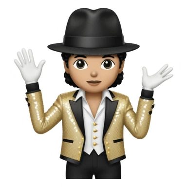 eine birne als micheal jackson verkleidet sticker