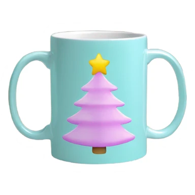 pastel Christmas tree mug  sticker