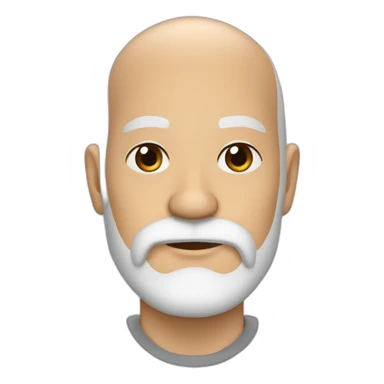 Juan Antonio Almazán BALD with full white beard NO-Glasses sticker