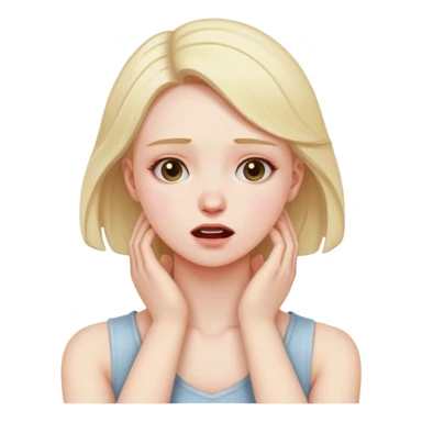 girl hold hands to neck crashing out sticker