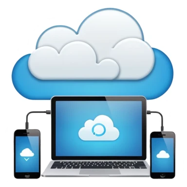 digital project, cloud and devices sticker