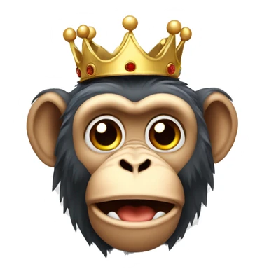monkey wih crown sticker
