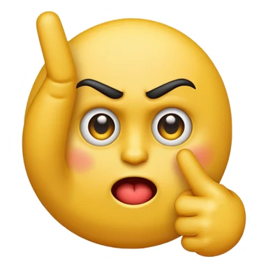 Classic yellow emoji giving the middle finger sticker