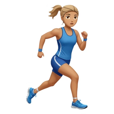 create a stocky female runner sticker