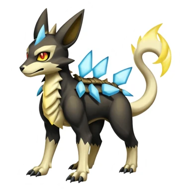 Manectric-Lucio-Cubone-Umbreon-Marowak-Draco-Fakémon-hybrid-creature (full body), 4 legs sticker