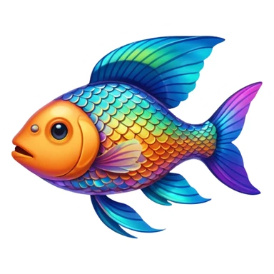Fly high fish sticker