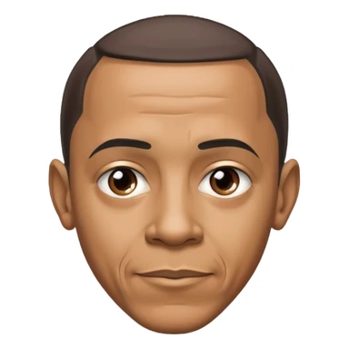 barrack obama with a insanley large forhead sticker