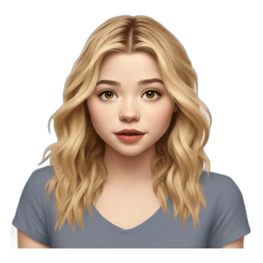 chloë grace moretz wearing tee sticker