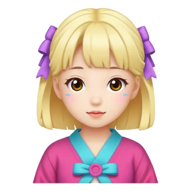 Kawaii girl Japanese full body sticker