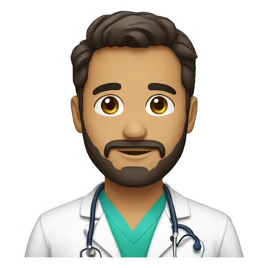 doctor latino joven con barba sticker