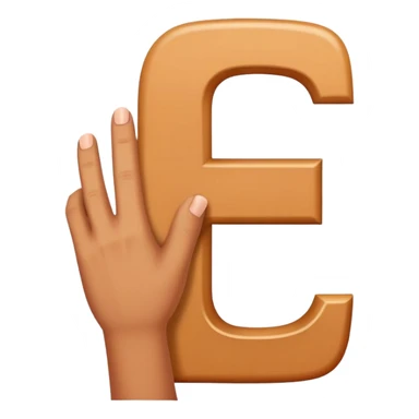 hand making the letter F sticker