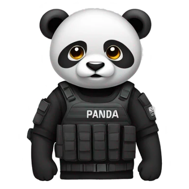 Panda in SWAT gear sticker