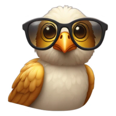 Poussin avec des lunettes de soleil sticker