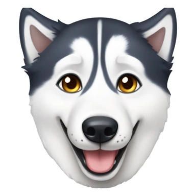 Husky with heterochromia smiling sticker
