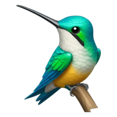 Colibri portant un écureuil sticker