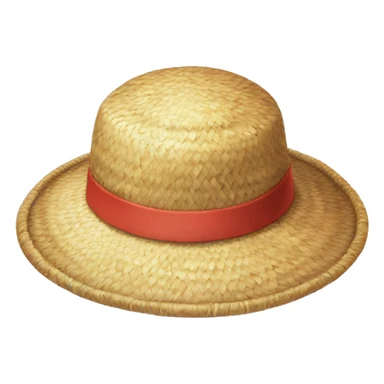 Luffy's straw hat in One Piece sticker