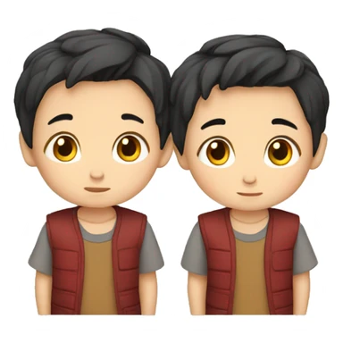 Han Chinese Twin boys sticker