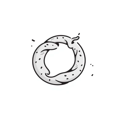 a simit, the Turkish sesame bagel sticker