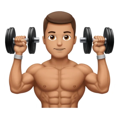 guy working out arms weights  sticker
