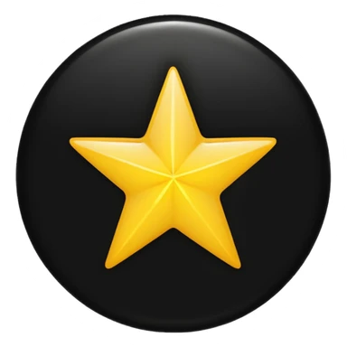 Make a star inside a clean black circle only and the star looks like the star in ios keyboard ⭐️  sticker