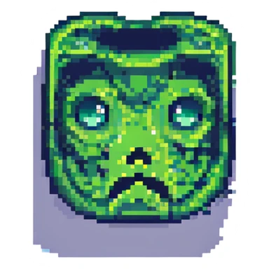 Minecraft creeper face pixel art sticker