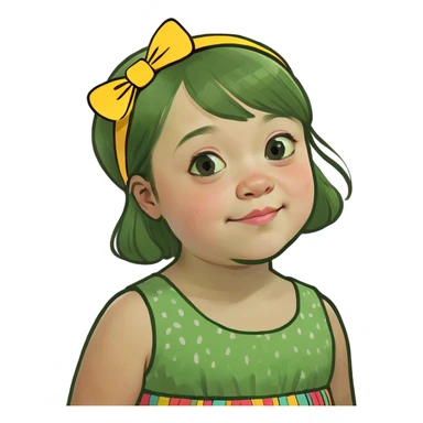 Down sindrome girl sticker