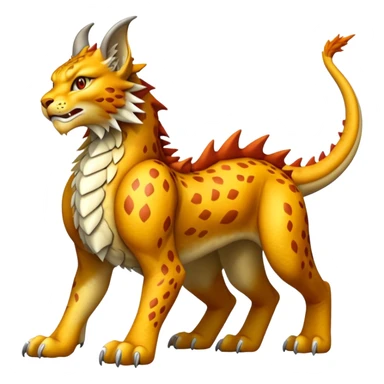 Dragon-type Fakémon-Lynx full body sticker
