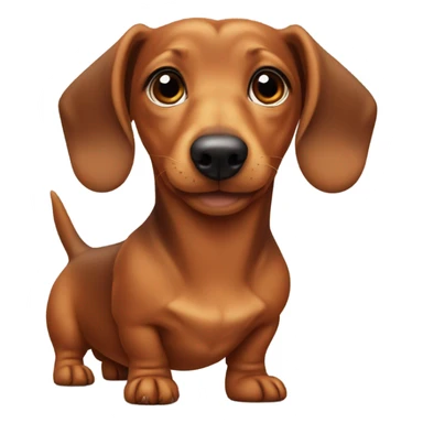Daushund dog With a heart  sticker