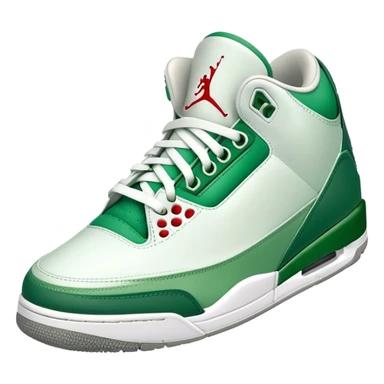 Jordan 3 green and white  sticker