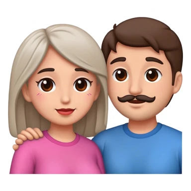 Pareja de hombre y mujer enamorados sticker