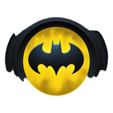 Window with Batman's sign in the dark sky sticker