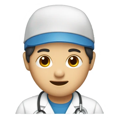 asian health worker sticker