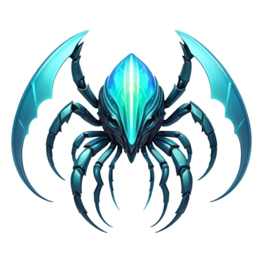 Futuristic complex iridescent aesthetic-scenery-Fakémon-creature sticker