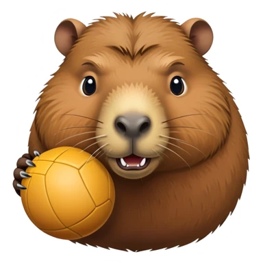 Kapibara énervé qui joue au ballon  sticker