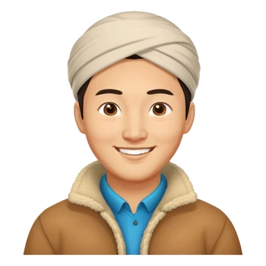 Kazakh man smile sticker