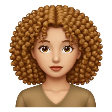 Mulher de cabelo cacheado  sticker